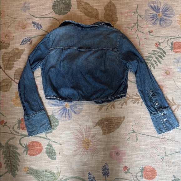 Citizens of Humanity Ambrose Denim Bea Crop Shirt - Picture 6 of 9